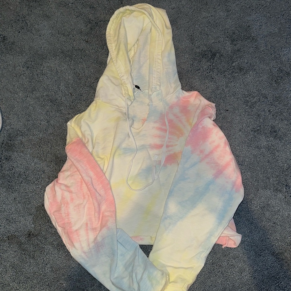 Tie Dye Cropped Hoodie